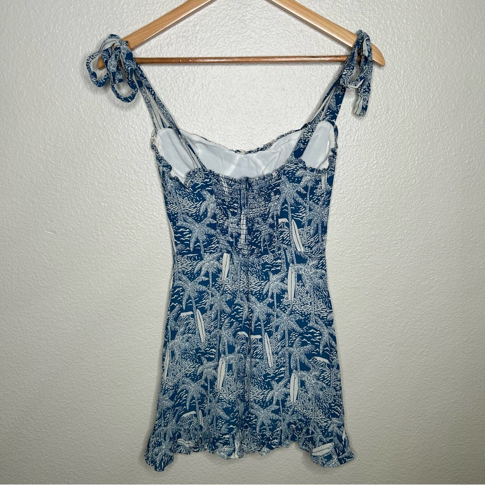 Reformation Blue & White Printed Mini Dress - Picture 7 of 16